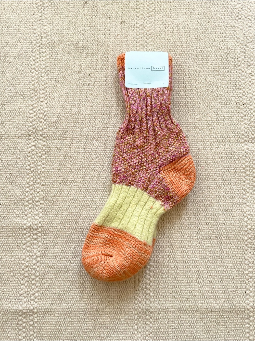 Hansel From Basel Patchwork Socks Made In Japan One Size Cotton Blend